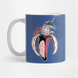 Demigirl Unicorn Banana LGBT Pride Flag Mug